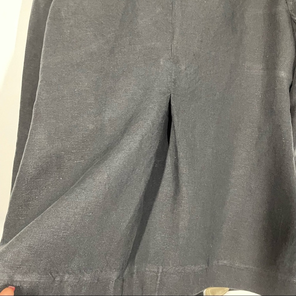Coldwater Creek Black 100% Linen Open Longline Jacket size 6 - Picture 9 of 11